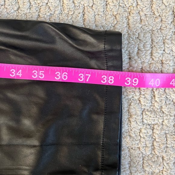 BCBGMAXAZRIA Faux Leather Cropped Paperbag Pant in Black - Picture 10 of 11